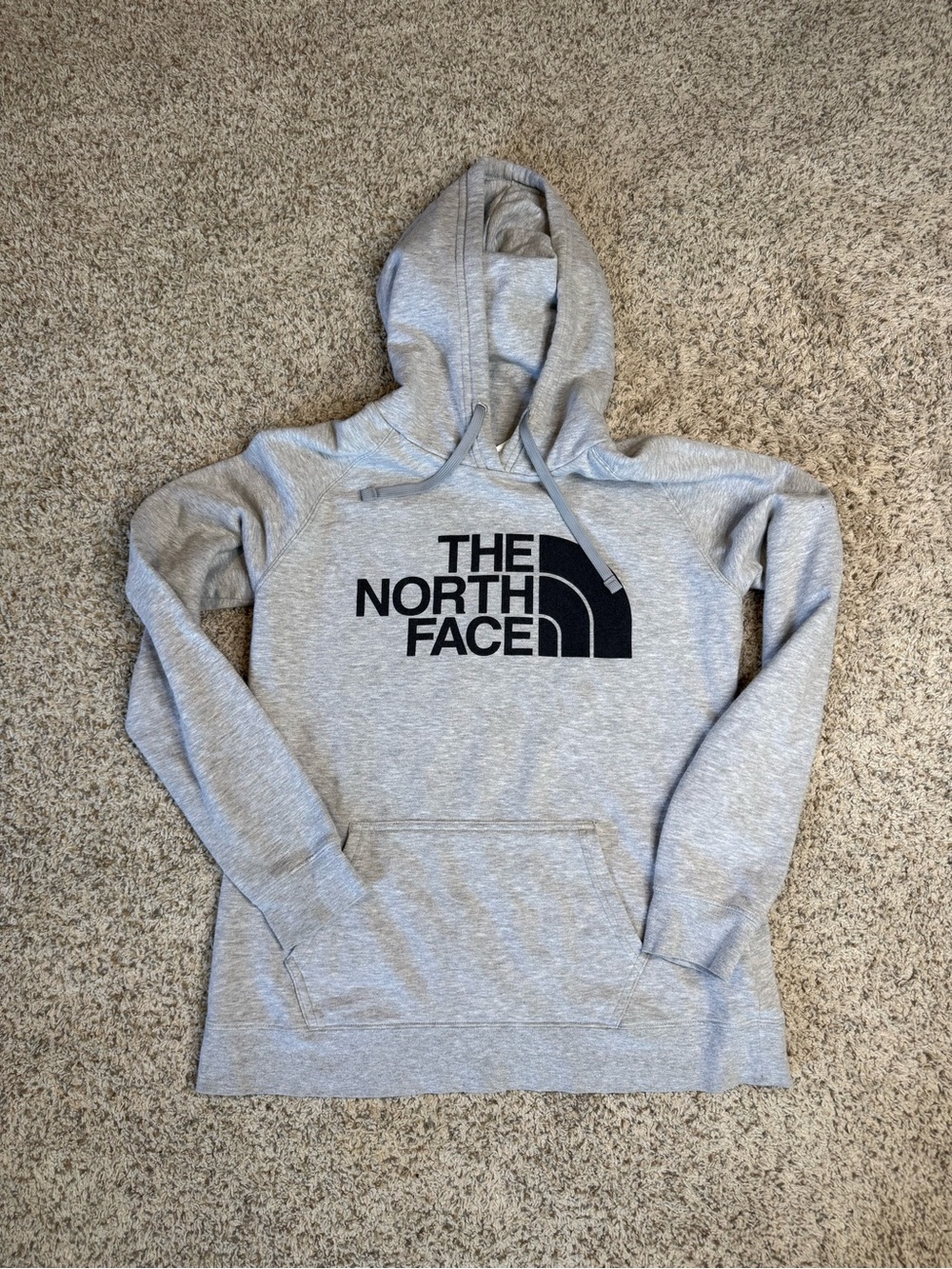 The North Face Heather Gray Logo Pullover Hoodie